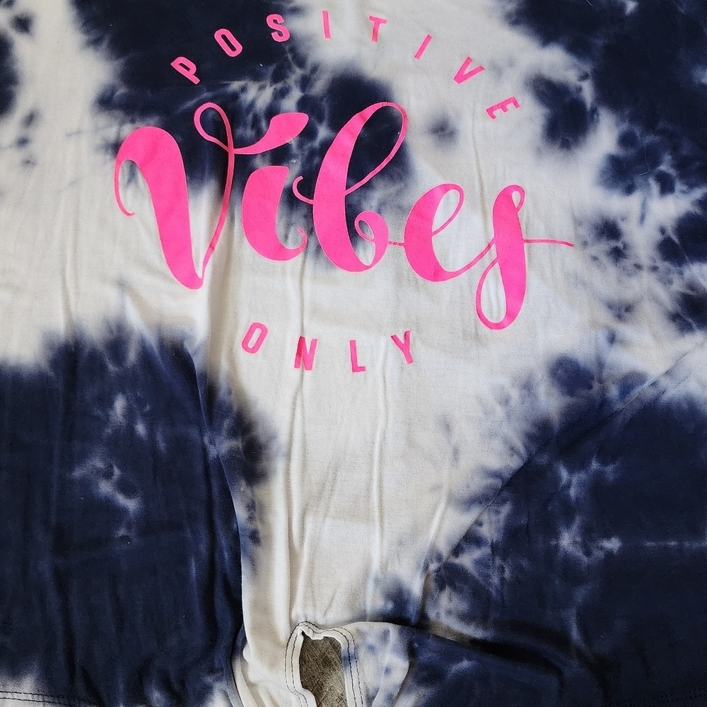 Caution To The Wind Blue and White Tee - Picture 2 of 5